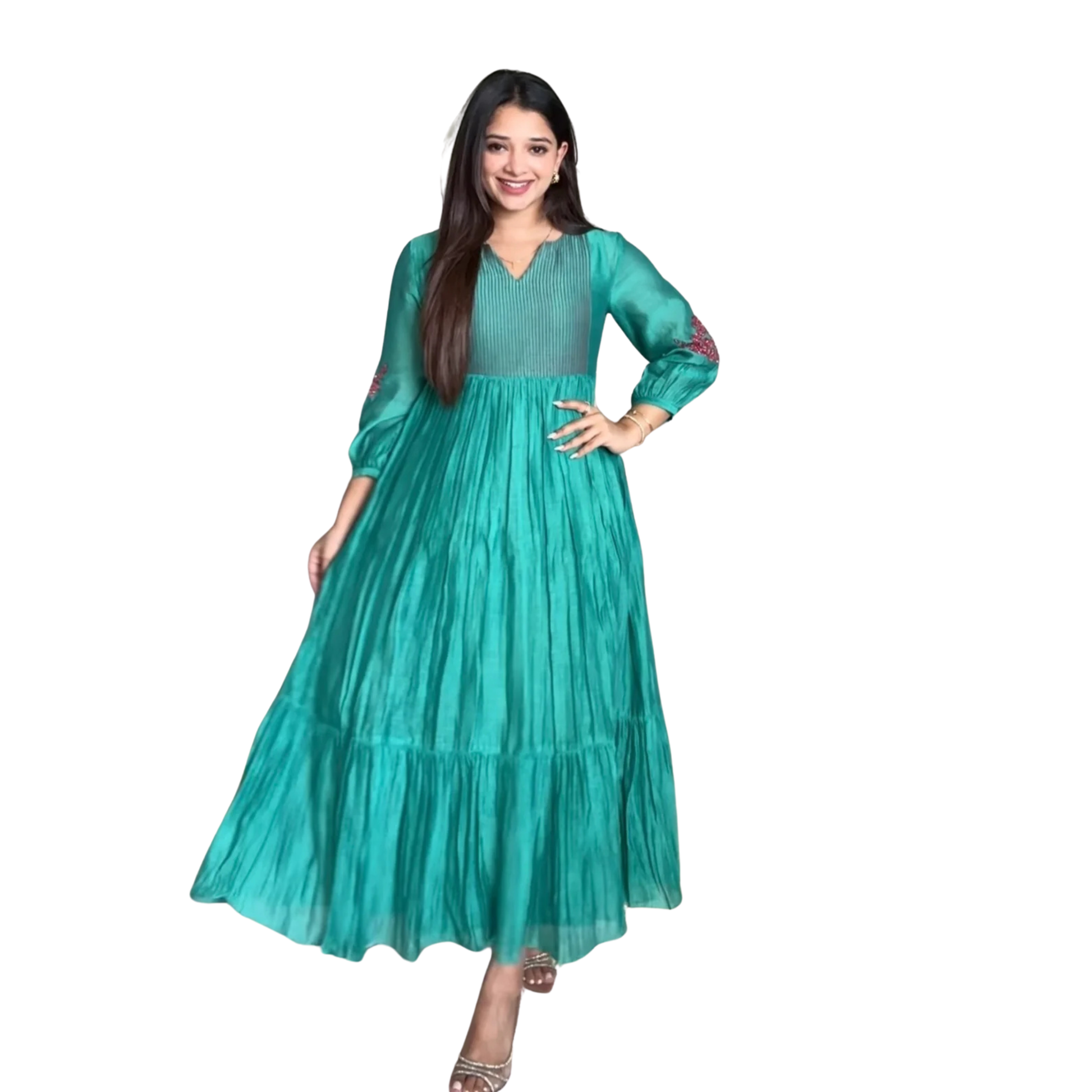 The Malabar Kasavu Salwar Suit | Traditional Cream & Gold Handloom Set3