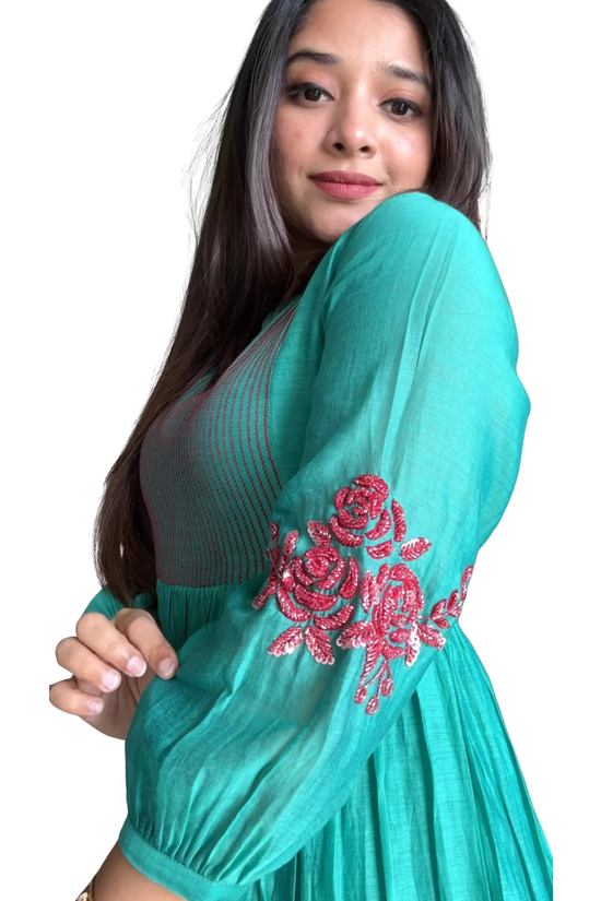 The Malabar Kasavu Salwar Suit | Traditional Cream & Gold Handloom Set3