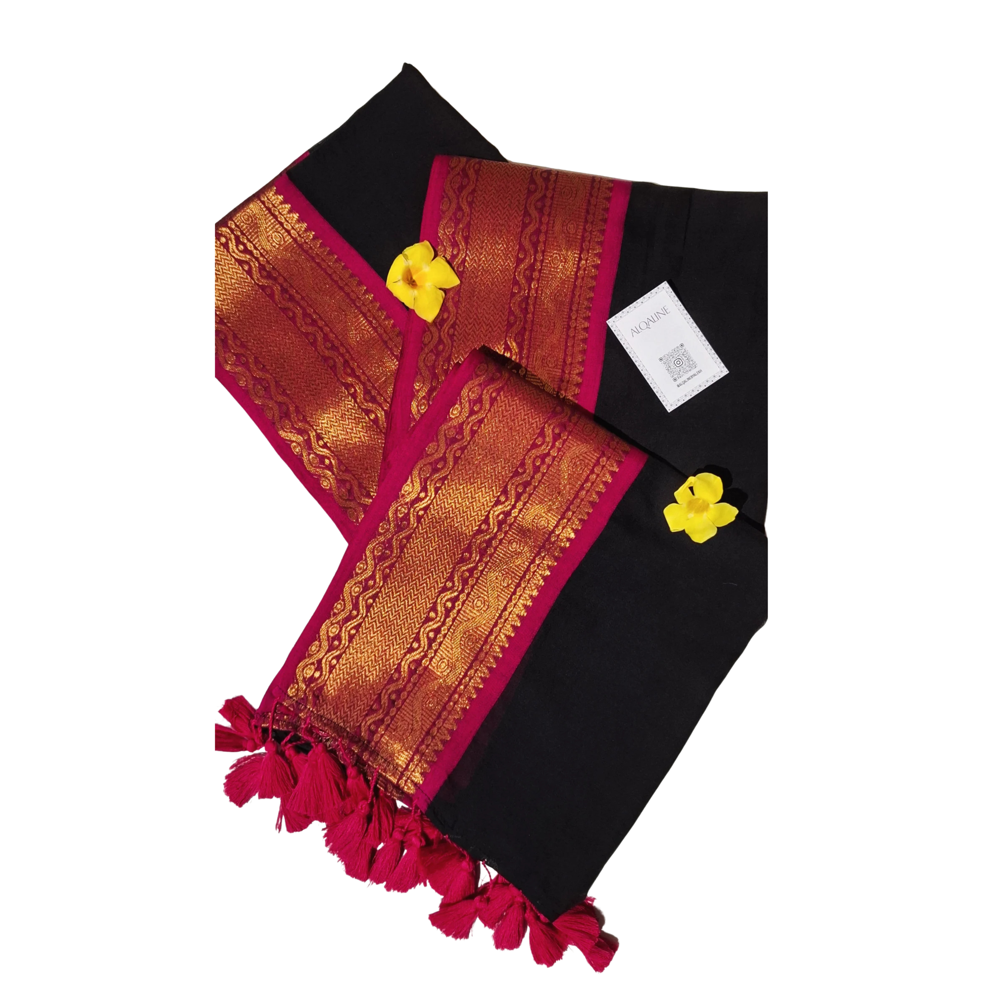 The Malabar Kasavu Salwar Suit | Traditional Cream & Gold Handloom Set4