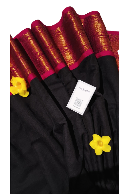The Malabar Kasavu Salwar Suit | Traditional Cream & Gold Handloom Set4
